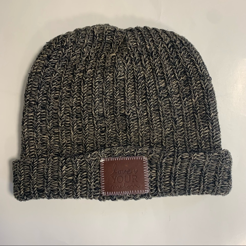 Love Your Melon Women's Gray Marled Knit Beanie